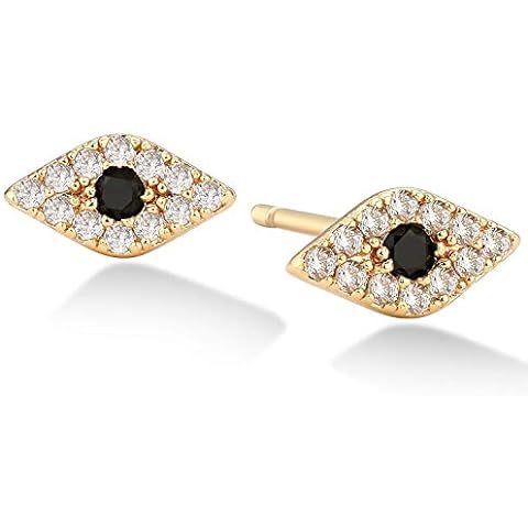 PAVOI 14K Gold Plated Solid 925 Sterling Silver Post Flat Back Stud Earrings for Women | Cartilag... | Amazon (US)