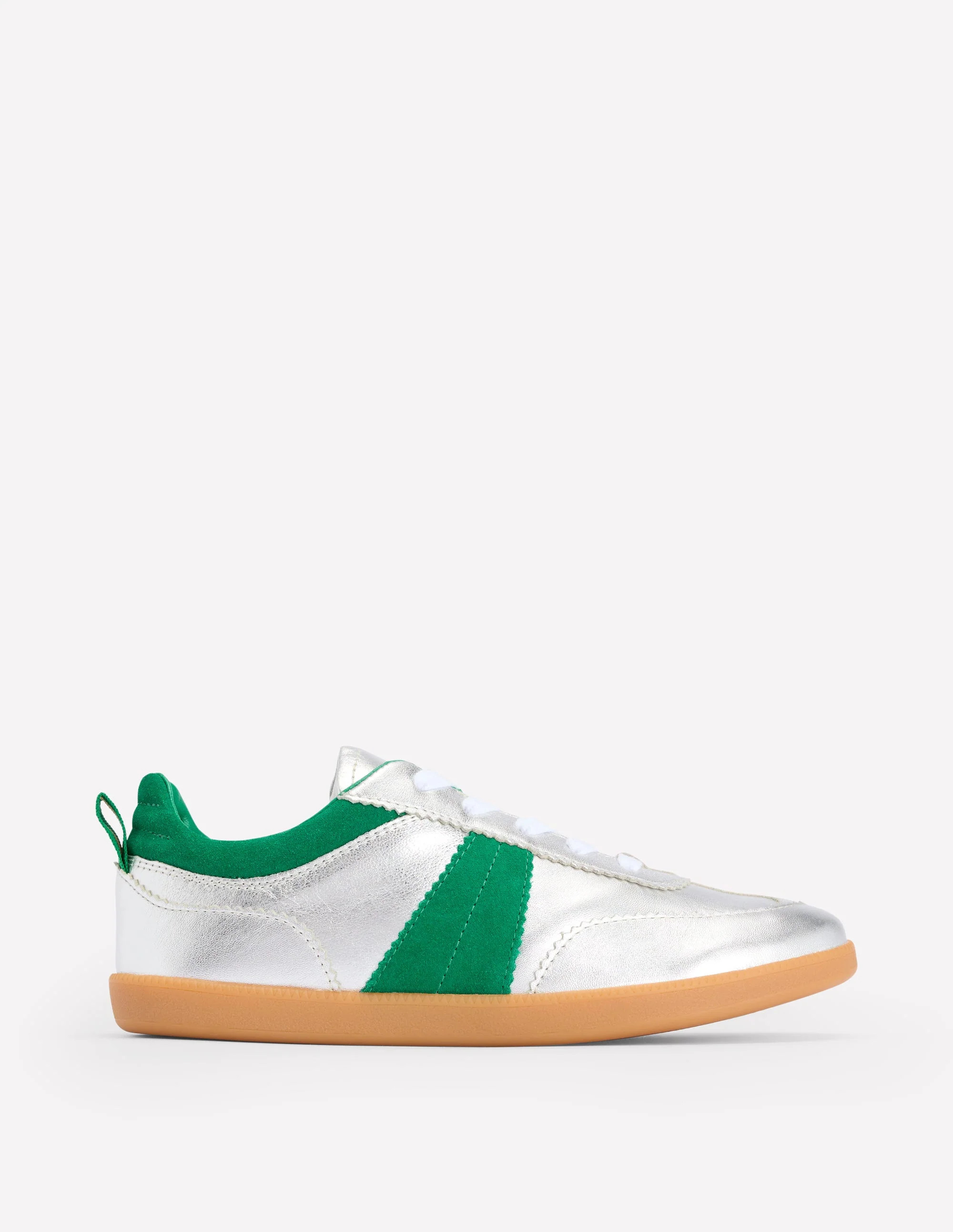 Erin Retro Tennis Sneakers-Silver | Boden (US)