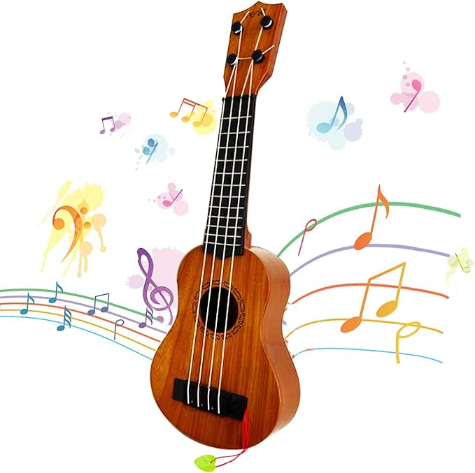 Kids Toy Ukulele Guitar,Classical 17inch 4 String Mini Children Guitar with Pick,Educational Musi... | Amazon (US)
