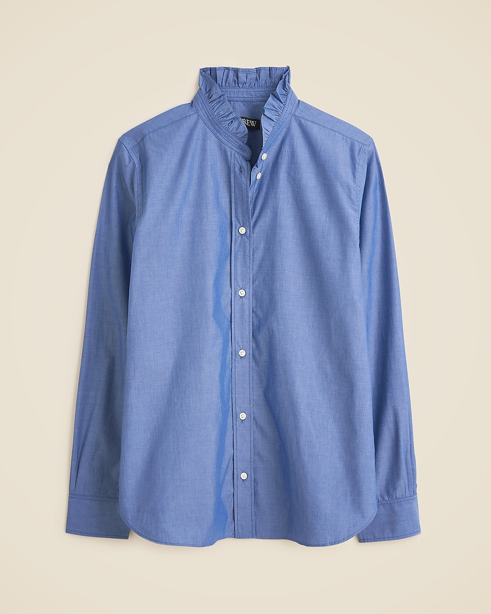 Jules ruffle-collar shirt in cotton poplin | J. Crew US