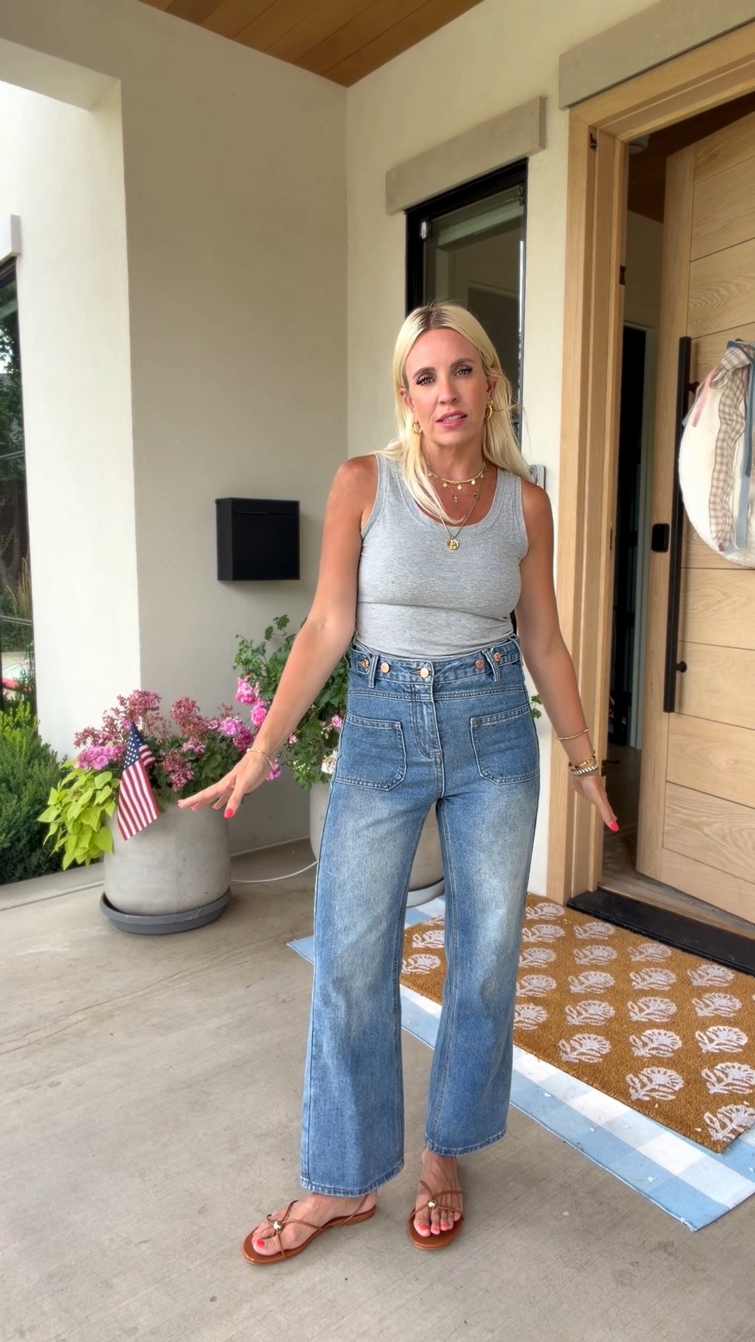 There are jeans just like this on the Nordstrom sale for $80 and these ones are $40

#LTKootd #LTKgrwm #LTKmomlife