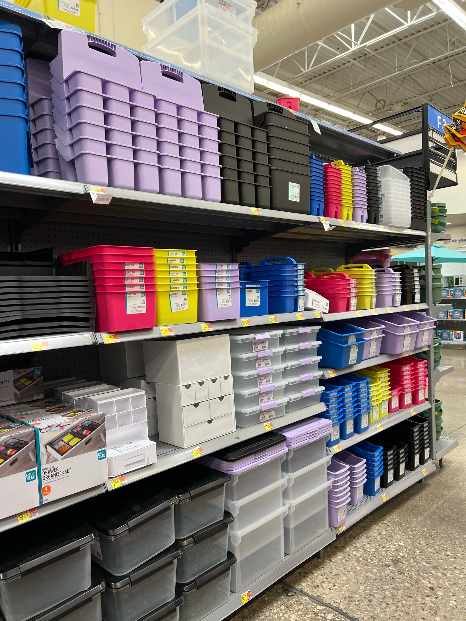 Walmart Back to school organization 
