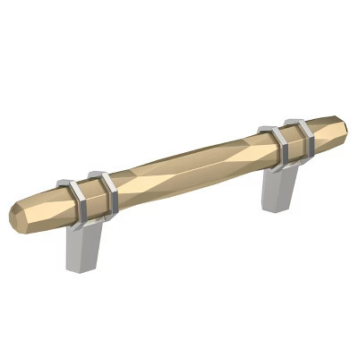 Amerock London 3-3/4 inch (96mm) Center-to-Center Golden Champagne/Polished Chrome Cabinet Pull | Target