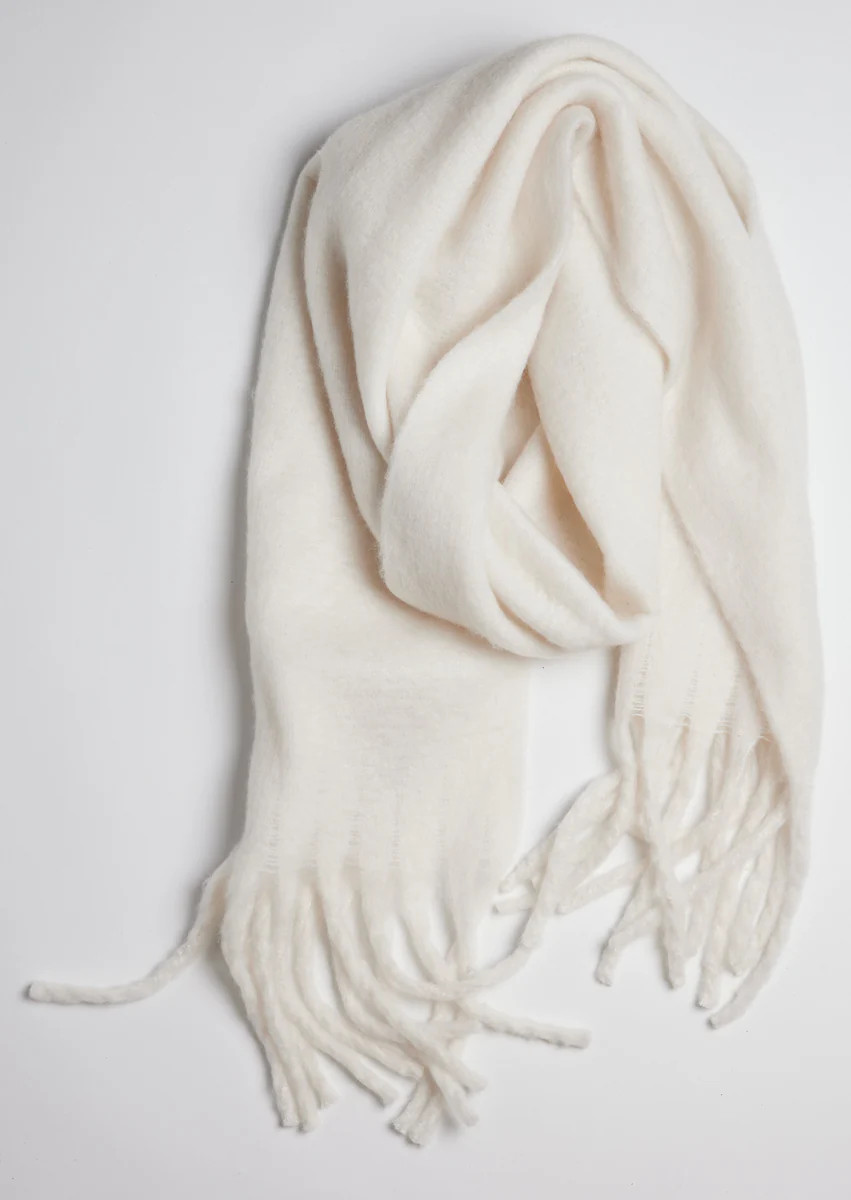 Chic Solid Scarf- Ivory | Hat Attack
