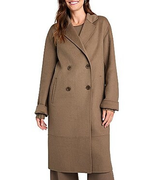 Splendid x Cella Jane Blog Icon Woven Wool Blend Notch Lapel Long Sleeve Button Front Coat - S | Dillard's