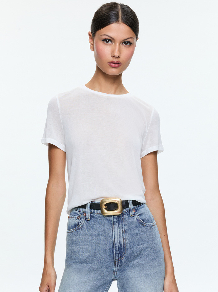 CINDY CLASSIC CROPPED TEE | Alice + Olivia