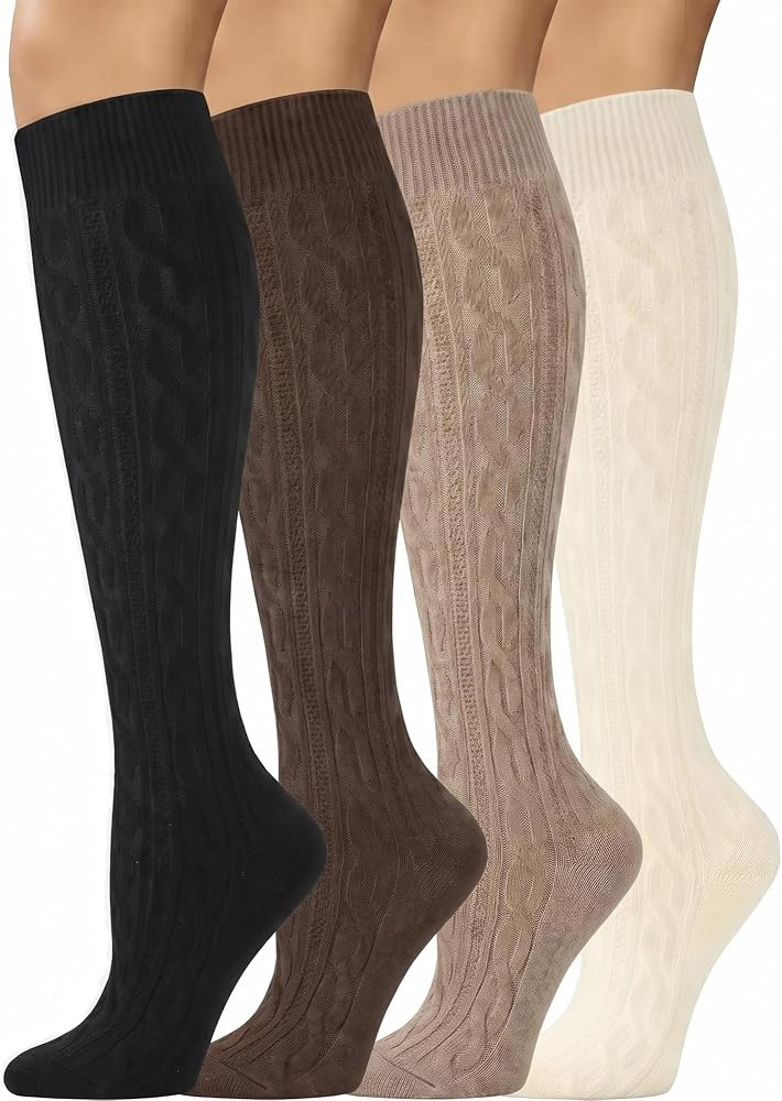 Knee High Socks for Women, Merino Wool Winter Boot Socks | Amazon (US)