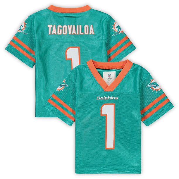Toddler Tua Tagovailoa Aqua Miami Dolphins Replica Player Jersey - Walmart.com | Walmart (US)