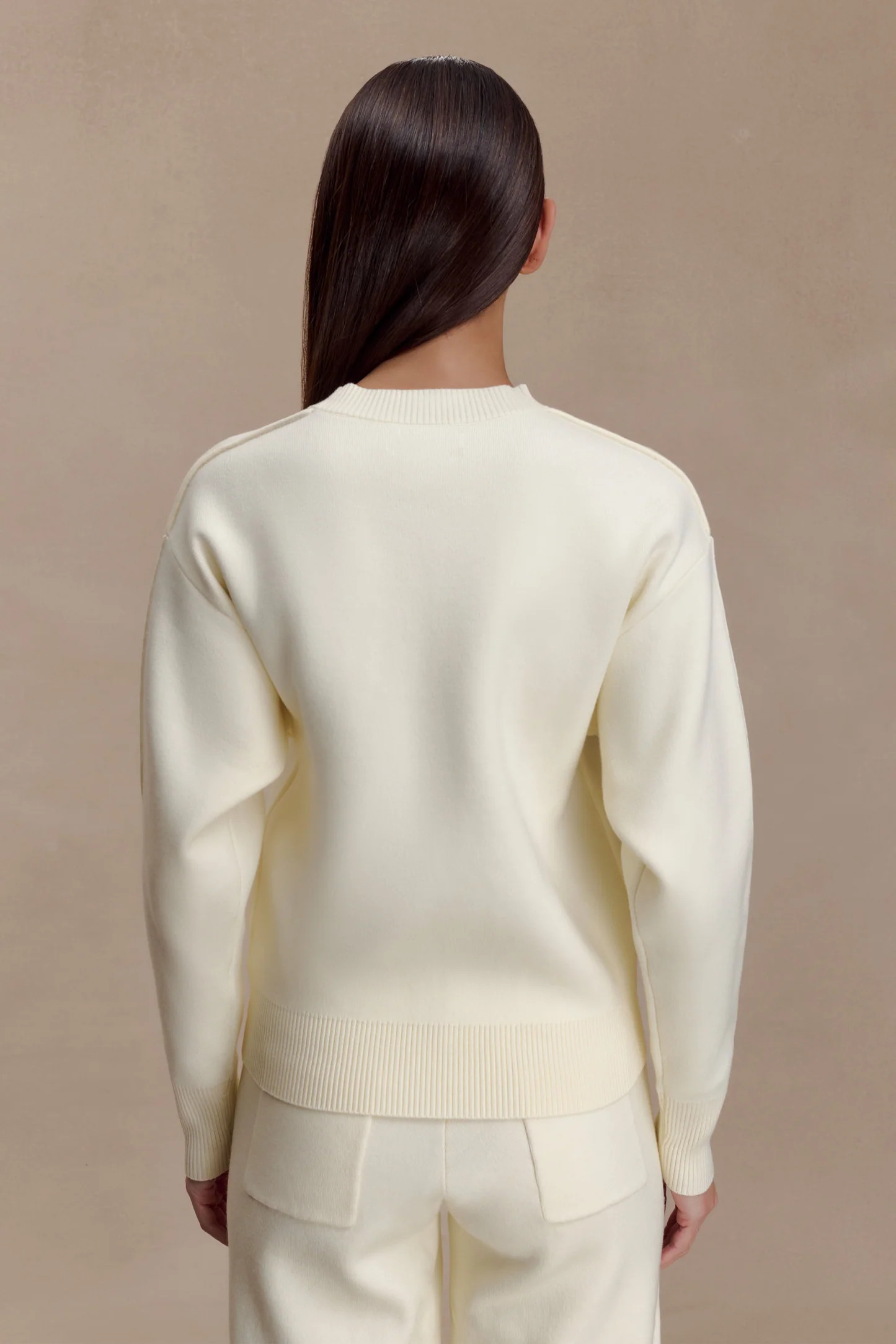 Braxton Cozy Knit Jumper - Ivory | MESHKI US