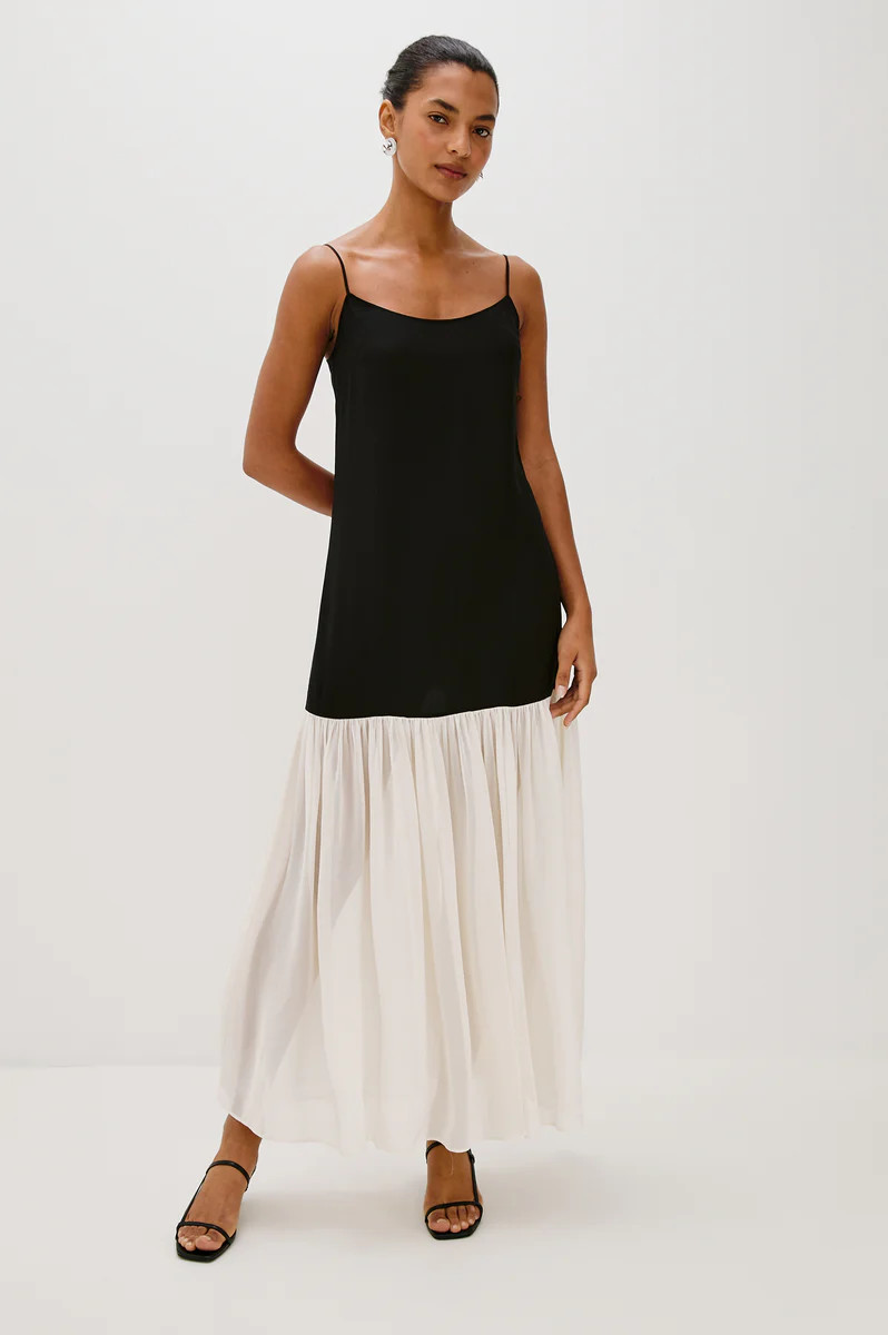 CHANDRA DRESS - BLACK IVORY | Rails