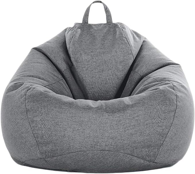 WAQIA Bean Bag Chair Cover Only Without Bean Filling Extra Large Washable Linen Stuffed Animal St... | Amazon (US)