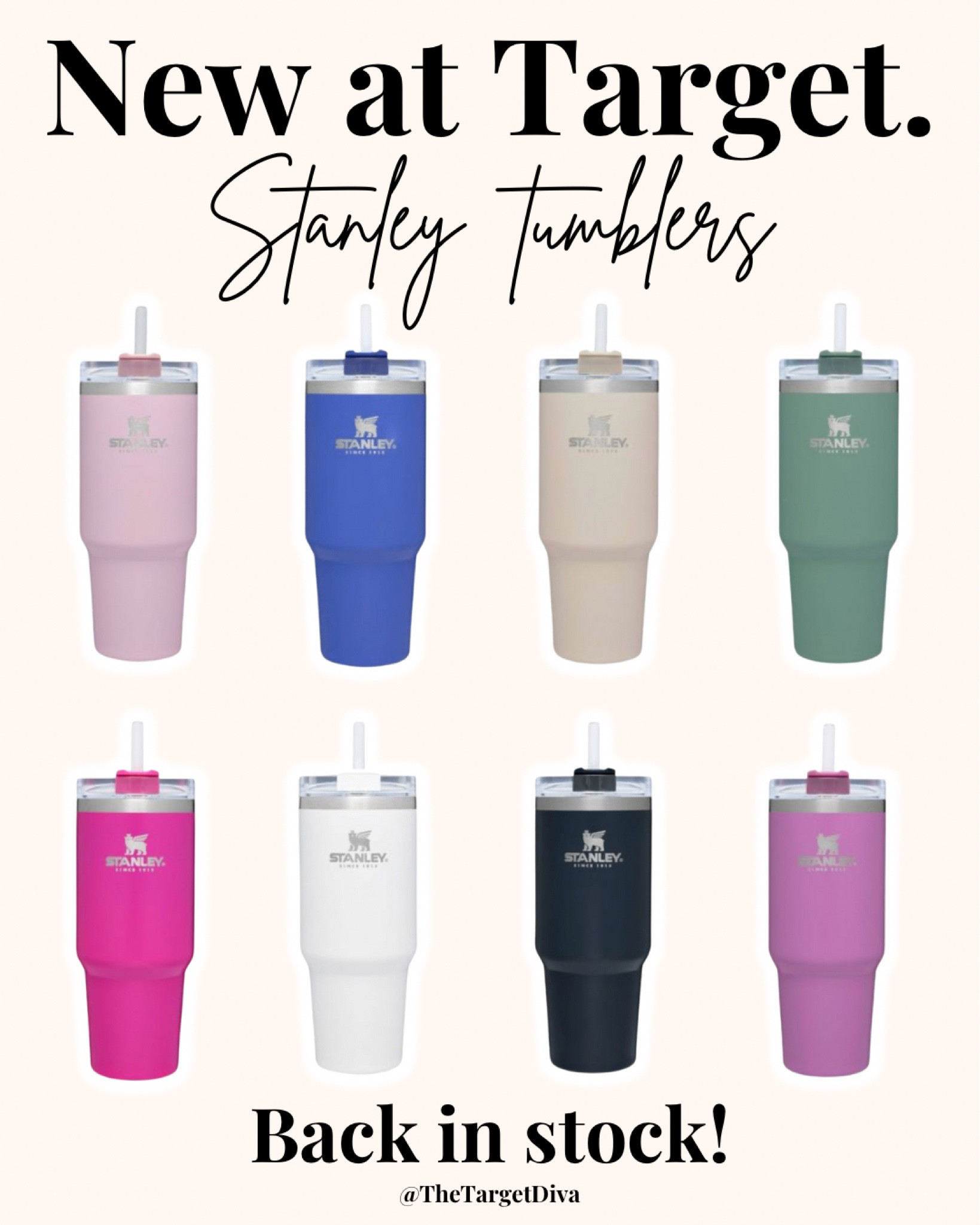 GIFT IDEA: NEW 30oz Stanley tumblers are at Target— and they’re back in stock (after selling out before)!! 😍 They’re $30 and come in 8 colors. I have 2 Stanley tumblers and use them every single day! Perfect gift idea for anyone. These will probably sell out fast!

#Target #TargetStyle #TargetFinds #TargetTrends #stanley #stanleytumbler #stanleycup #tumbler #coffeecup #coldcup #teengifts #giftsforher #giftsforhim #husbandgifts #giftsforteengirls #giftsformom #giftsfordad #teachergifts #bestiegifts #giftidea #christmas #holidays #christmasgift #holidaygift #giftguide

#LTKHoliday 

#LTKunder50 #LTKGiftGuide