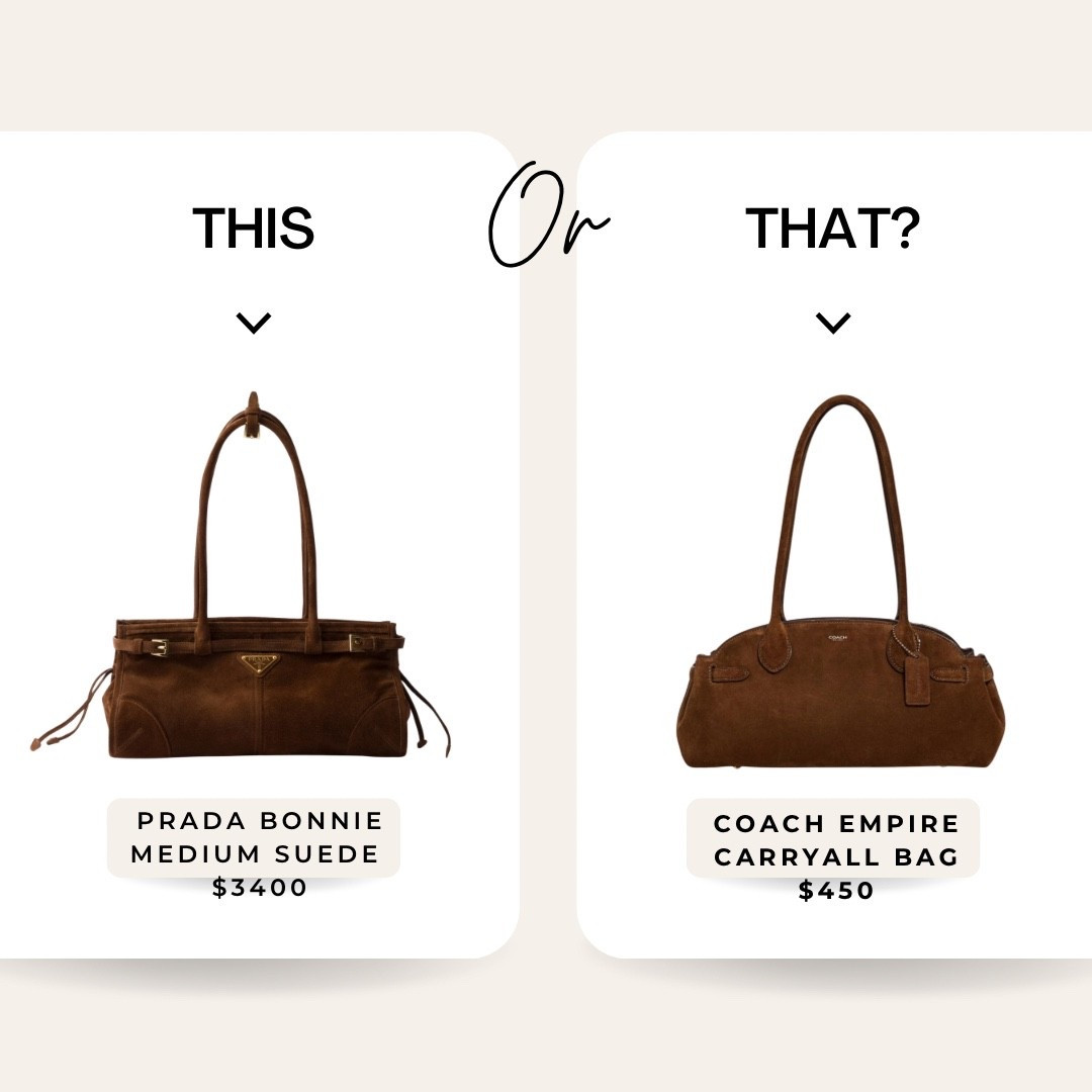 Which one do you choose? Prada suede vs Coach ?!? #ltkitbag

#LTKHoliday #LTKGiftGuide #LTKootd