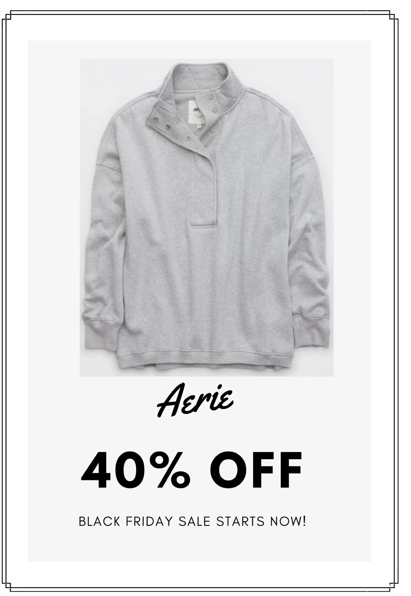 40% OFF AERIE • BLACK FRIDAY! 

#LTKHoliday #LTKGiftGuide #LTKSaleAlert