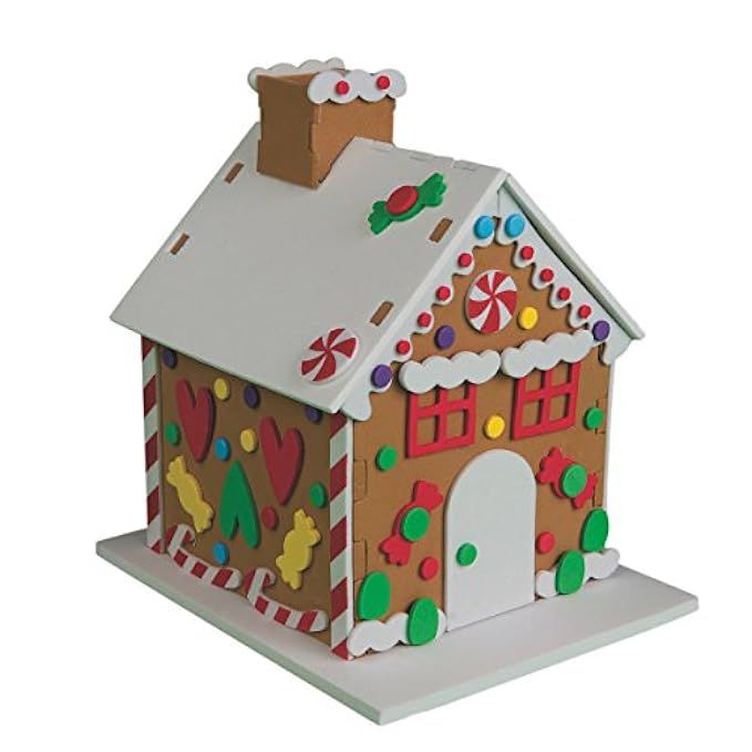 S&S Worldwide Foam Gingerbread Houses Craft Kit (makes 12) | Amazon (US)