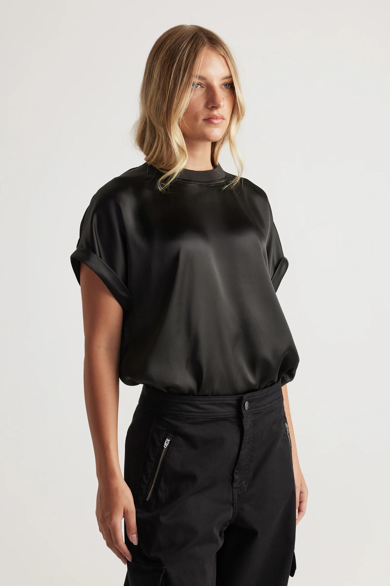 AnnMaree Satin Tee | DECJUBA