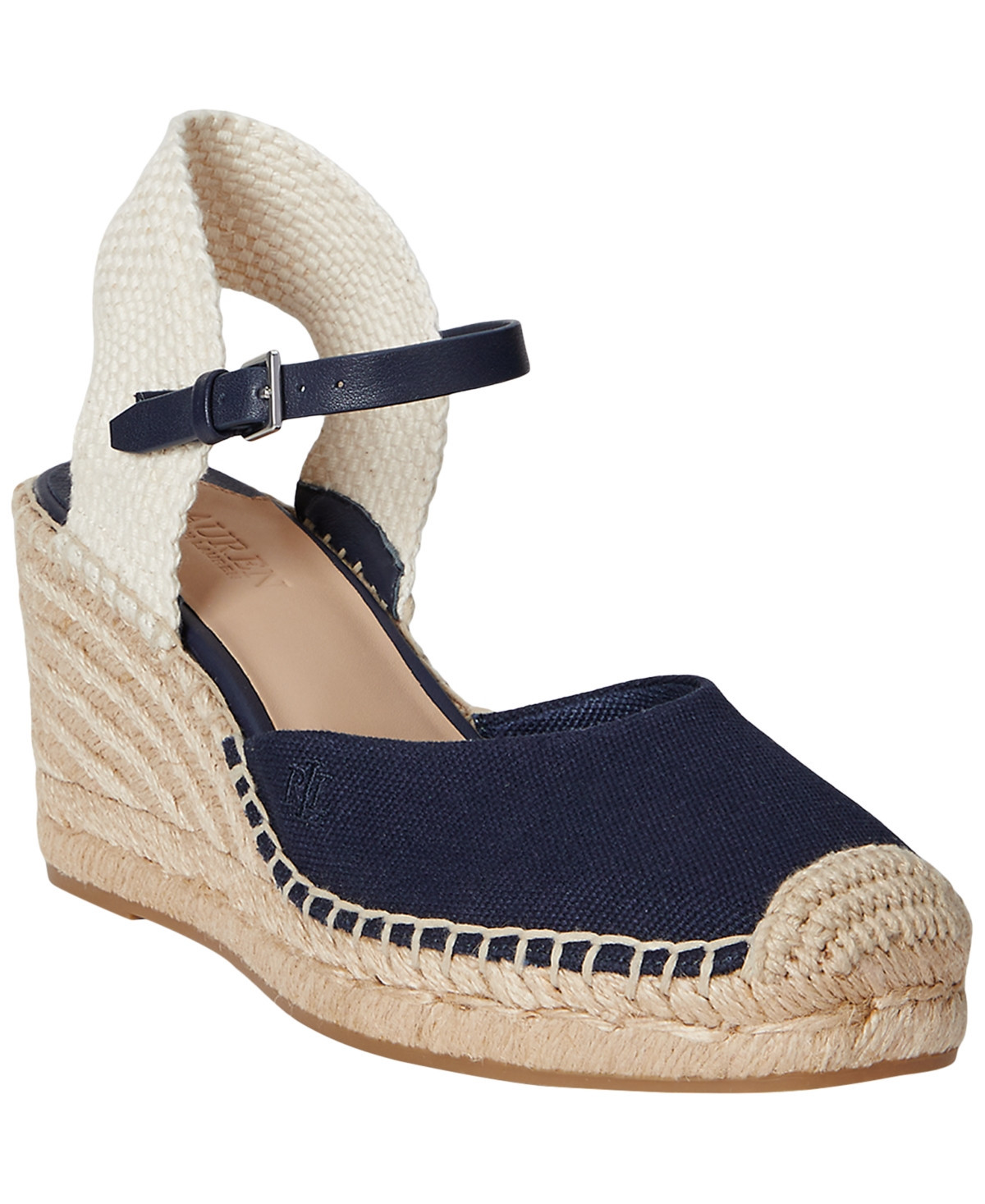 Lauren Ralph Lauren Women's Robby Canvas and Jute Espadrilles - Refined Navy/Natural | Macy's