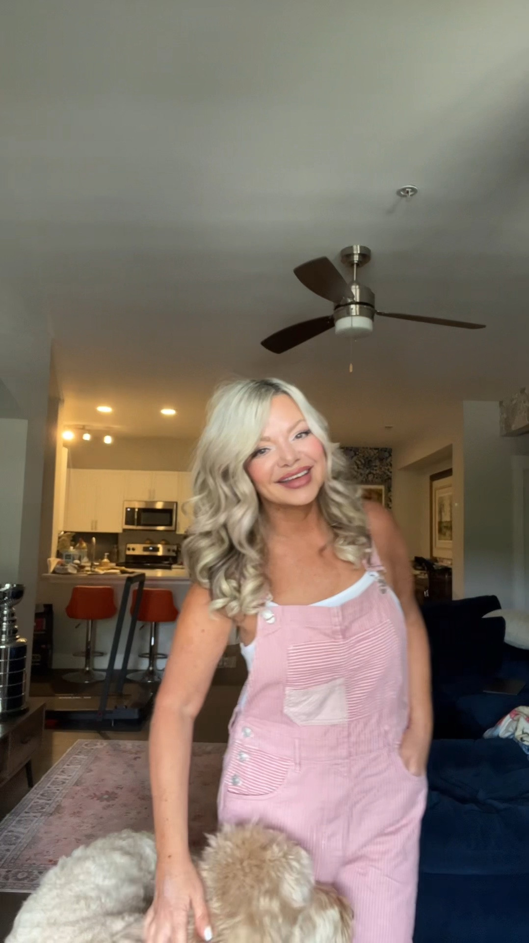 Overalls!! Pinstripe overalls for the WIN!! #overalls #fall #falloutfit #summerintofall #freepeople 

#LTKBacktoSchool #LTKVideo #LTKOver40