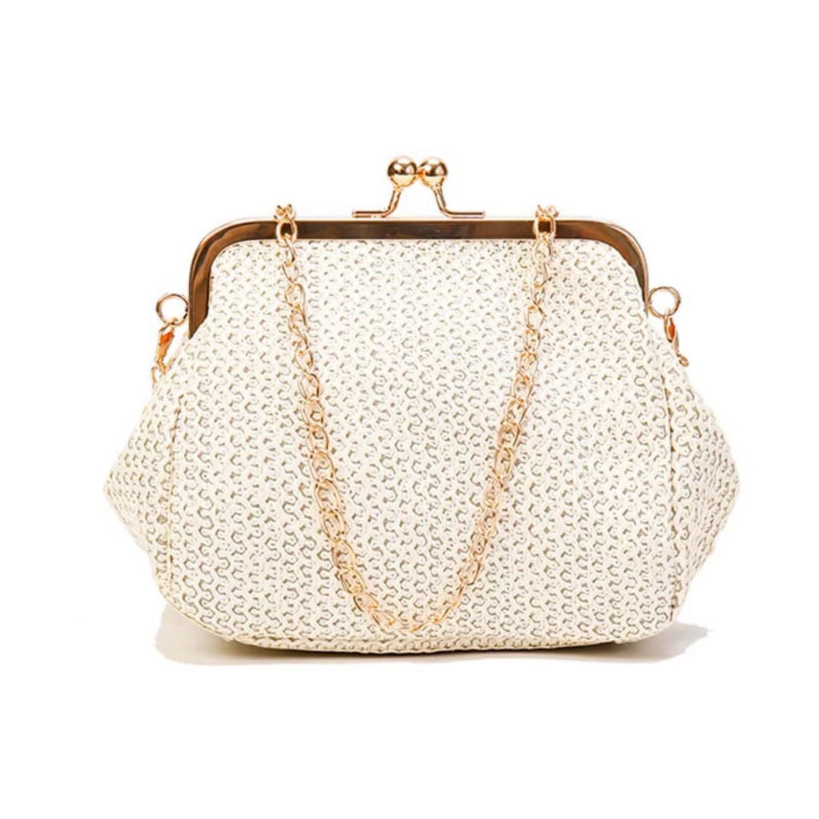 Straw Weave Handbag - Summer Rattan Crossbody Purse for Women | Walmart (US)