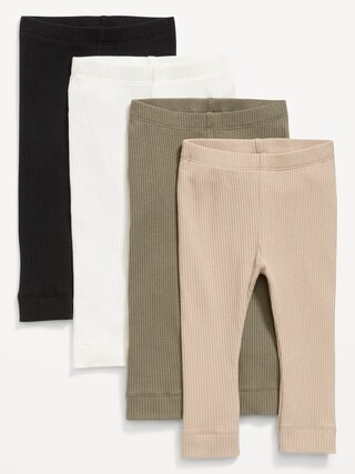 4-Pack Unisex Rib-Knit Leggings for Baby | Old Navy (US)