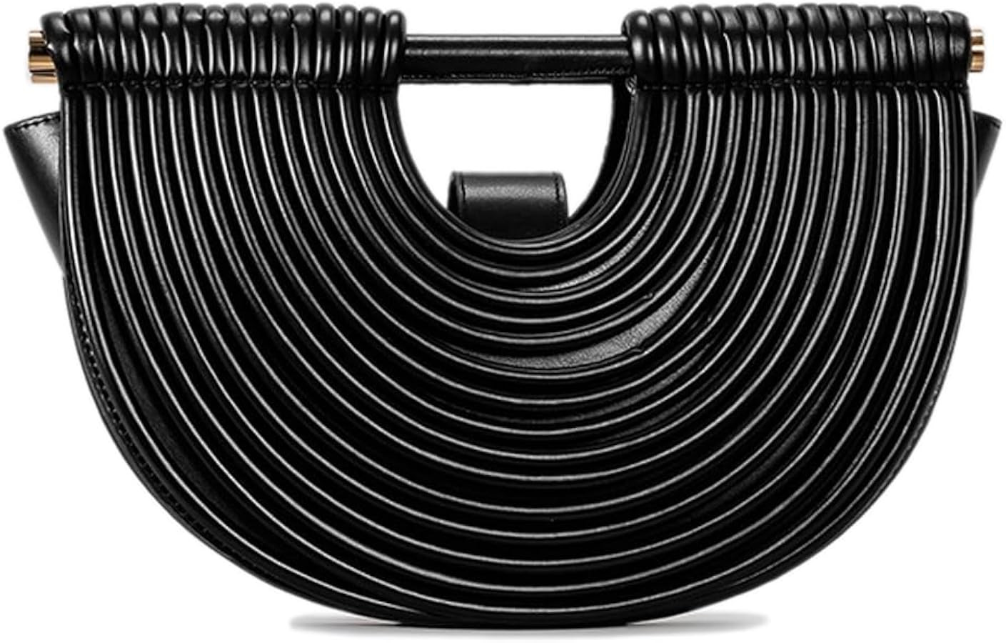CUXVA Clutch Purses for Women Half Round Woven Evening Bag Formal PU Leather Purse Designer Handb... | Amazon (US)