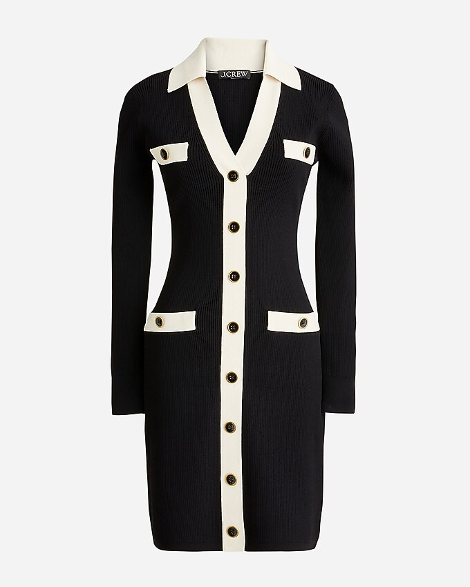 Contrast-trim sweater-dress | J. Crew US