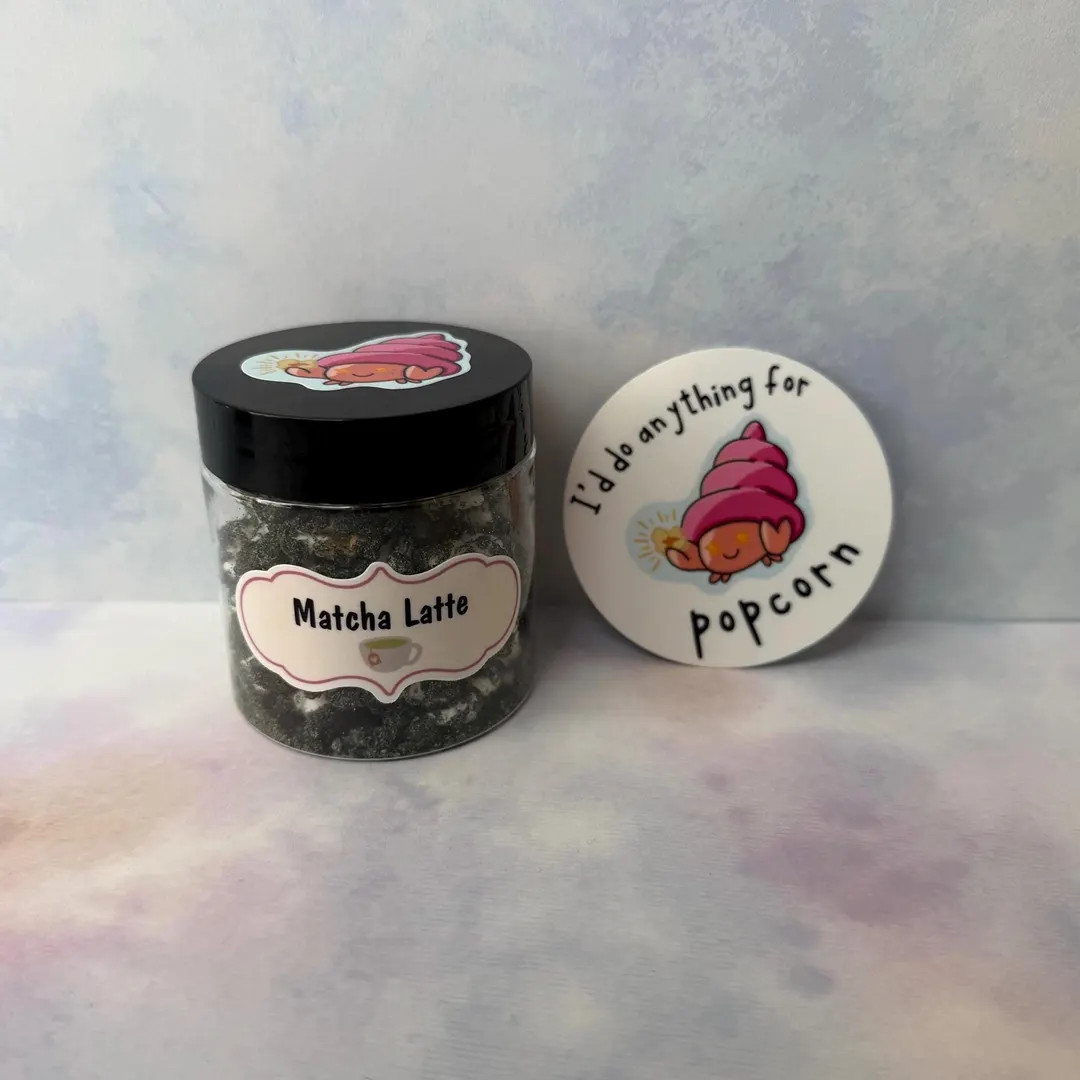 Matcha Latte - Hermit Crab Popcorn - Healthy Snacks - Hermit Crab Food | Etsy (US)