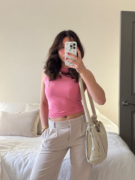 Spring ootd! Small in top and 26 in trousers ! 

Everyday outfits, spring fashion, summer fashion, capsule wardrobe 

#LTKSeasonal #LTKstyletip #LTKsalealert