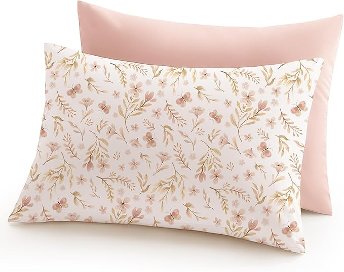 Konssy Toddler Pillowcase 2 Pack, Soft Stretchy Toddler Pillow Case for 13x18 Pillow, Cozy Travel... | Amazon (US)