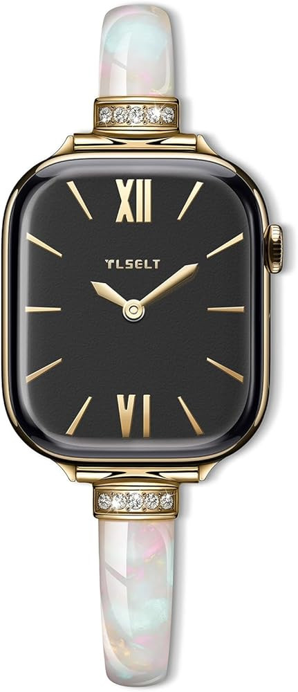 Slim Acetate Resin Band Compatible with Apple Watch Bands for Women 38/40/41/42/44/45/46/49mm, De... | Amazon (US)