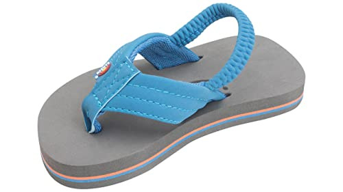 Rainbow Sandals Kid's Grombow's Soft Top Rubber w/Neoprene Strap, Blue Orange, Kid's 05-06 w/backstrap B(M) US | Amazon (US)