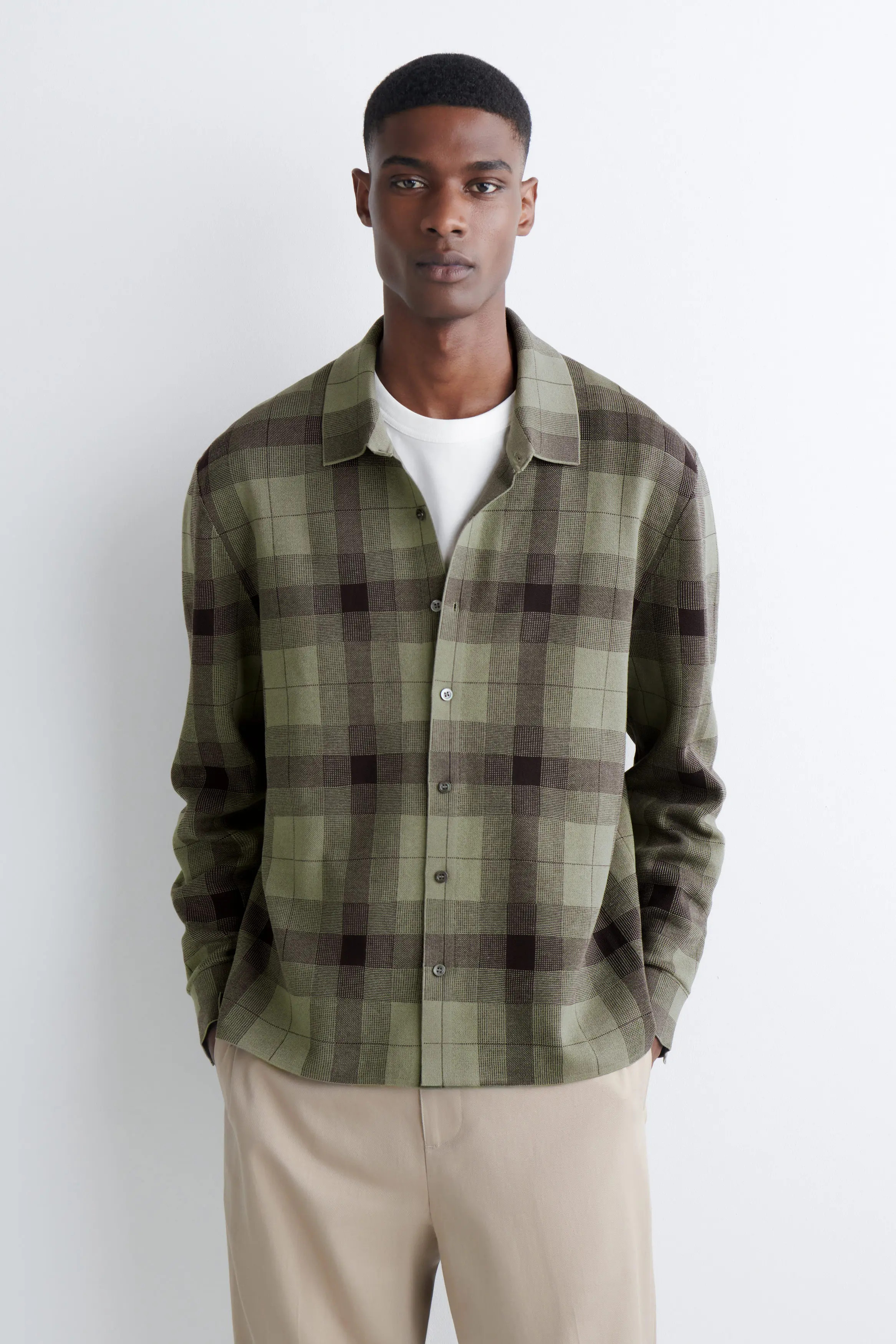 COS Relaxed Knitted Cotton Shirt (Men) | Nordstrom | Nordstrom