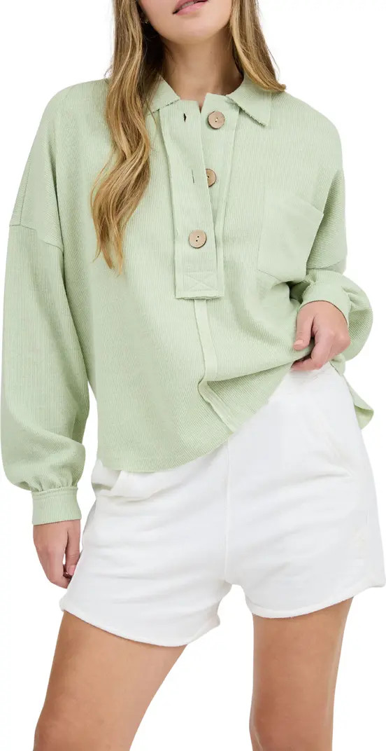 Blu Pepper Button Placket Sweater Top | Nordstromrack | Nordstrom Rack