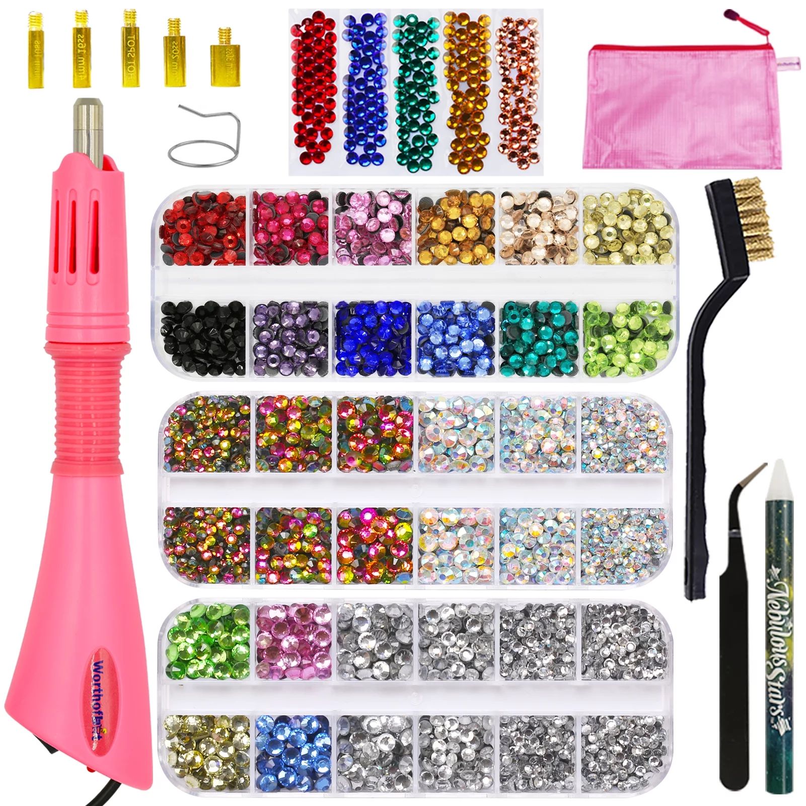 Worthofbest Bedazzler Kit with Rhinestones, Hotfix Rhinestone Applicator, Age: 12 and Above | Walmart (US)