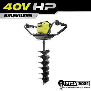 RYOBI 40V HP Brushless Cordless Earth Auger with 8 in. Bit (Tool Only) RY40701BTL - The Home Depo... | The Home Depot