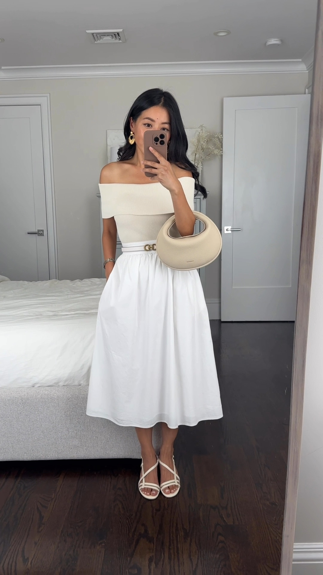 The most versatile, timeless white cotton poplin skirt 

• vineyard vines skirt xxs. Measures 12” across waist when lying flat, with elastic back waist , pockets, cotton lining, and elegant midi length

Also linked similar fully stocked options 

Look 1:
• Madewell vest 00
• Nordstorm Mary Jane flats 5.5

Look 2: 
COS tee Xs 
Madewell linen sweater Xs 
EP cap toe flats 
Naghedi bag small ecru

Look 3:
• edited pieces belt xxs, sold at edited pieces.com
• Nordstrom off shoulder top Xs worn with nippies #ltkxnsale
• minimal strappy sandals 5.5
• songmont convertible Luna bag 

Look 4:
• Sezane button down oxford blue shirt size 0
• Gucci slignback heels 35
• The daily edited bag (old)

Look 5: 
•Madewell knit top Xs (slim fit, bigger armholes. also in black)
• sezane sandals 6
• sezane bag


#LTKsalealert #LTKfindsunder50 #LTKstyletip