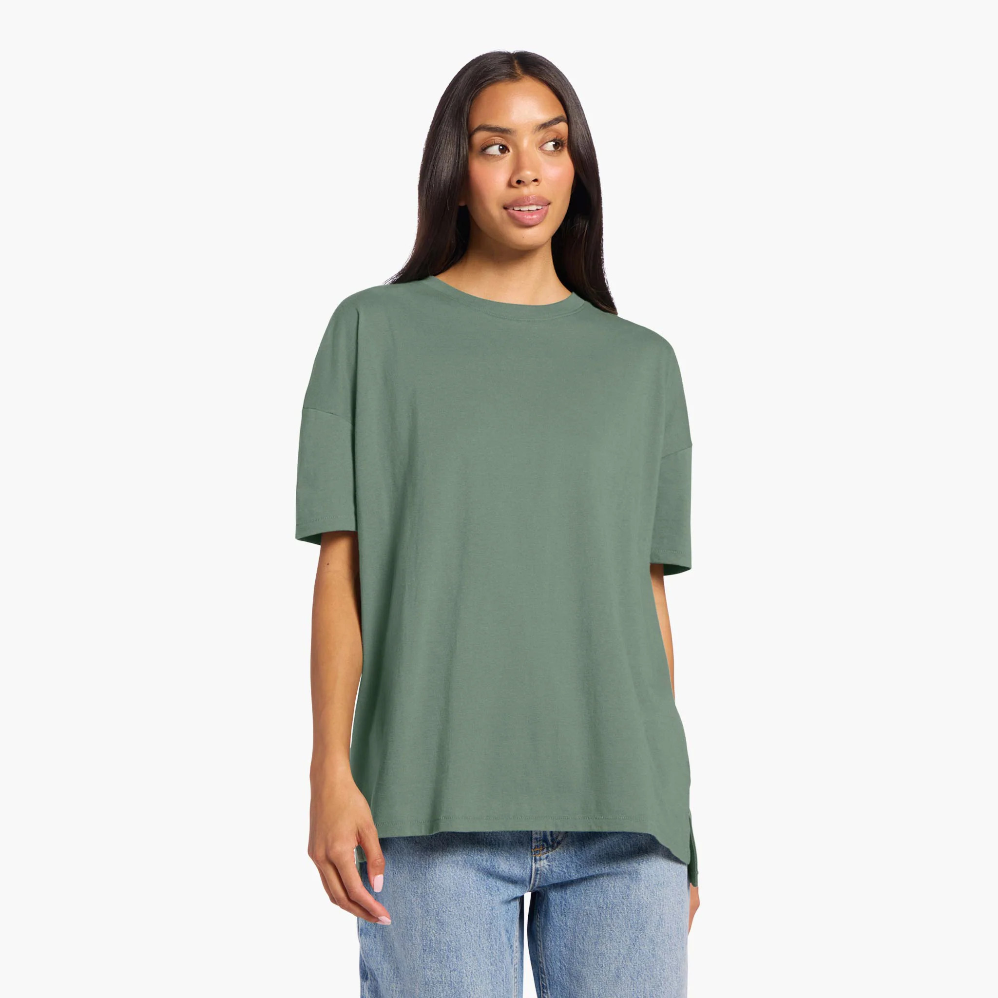 Soft Cotton Oversized Tee | Agave | Nuuds US