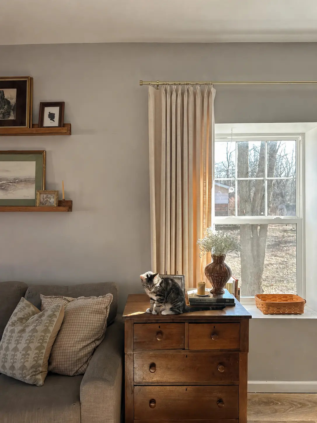Florence Linen Pinch Pleat Curtains for Living Room | LuxDrape