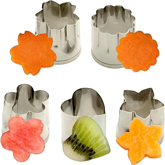 StarPack Home Vegetable Cutter Shapes Set (5 Piece) - Mini Cookie Cutters, Vegetable Shape Cutter... | Amazon (US)