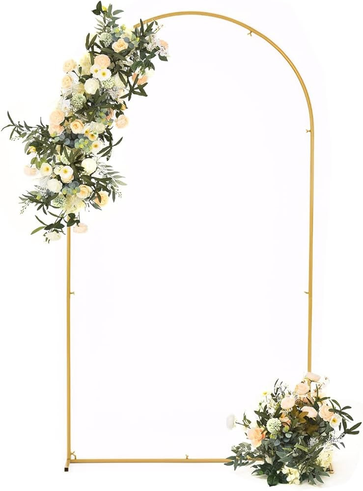 Vincidern 7.2 ft Balloon Arch Backdrop Stand Gold, Wedding Arch for Birthday Party, Bridal Baby S... | Amazon (US)