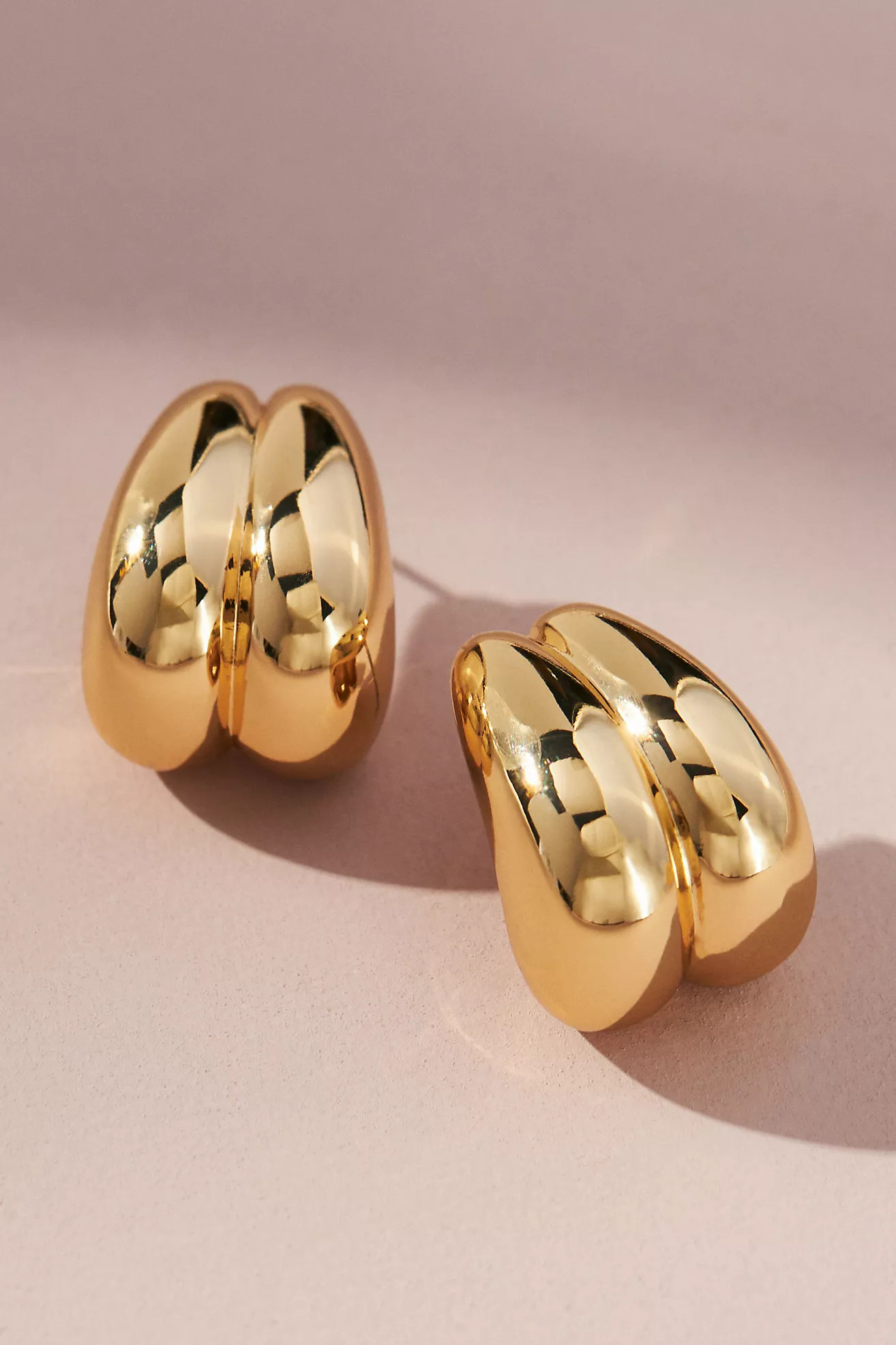 Thick Double Bean Huggie Earrings | Anthropologie (US)