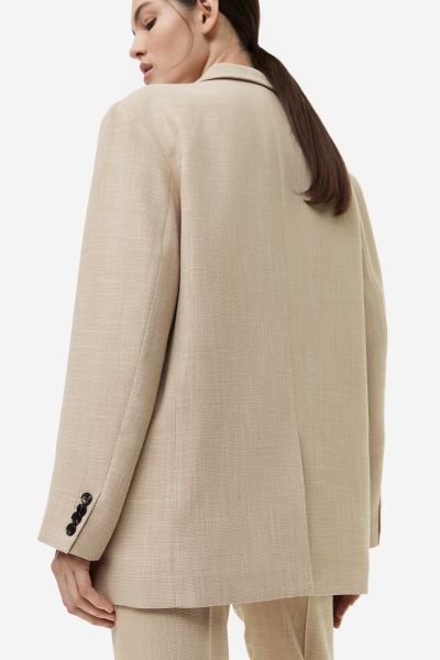 Oversized blazer - Beige - Ladies | H&M GB | H&M (UK, MY, IN, SG, PH, TW, HK)