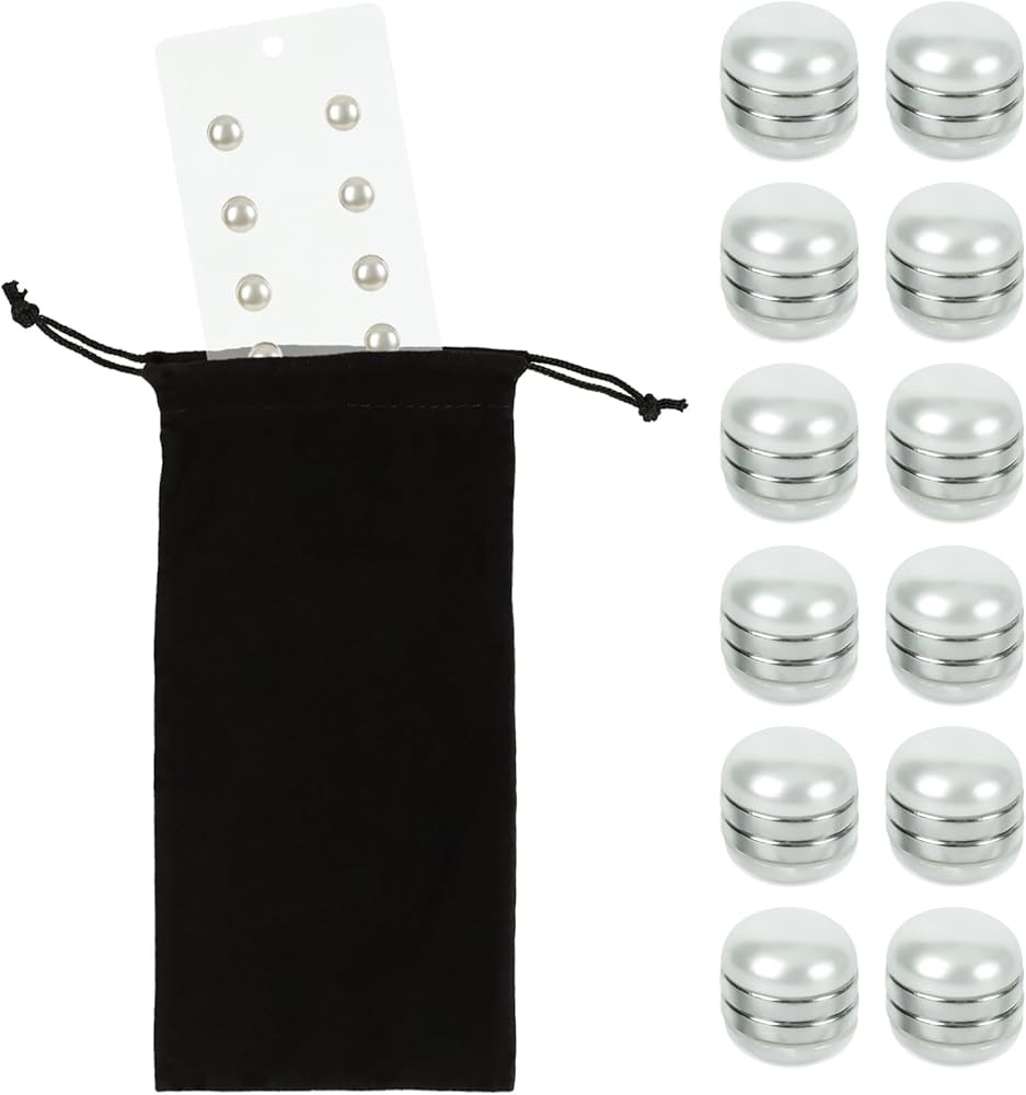 12 Pairs Bridal Veil Weights for Wedding Veil, Magnetic Pearl Veil Weights for Securing Long Veil... | Amazon (US)