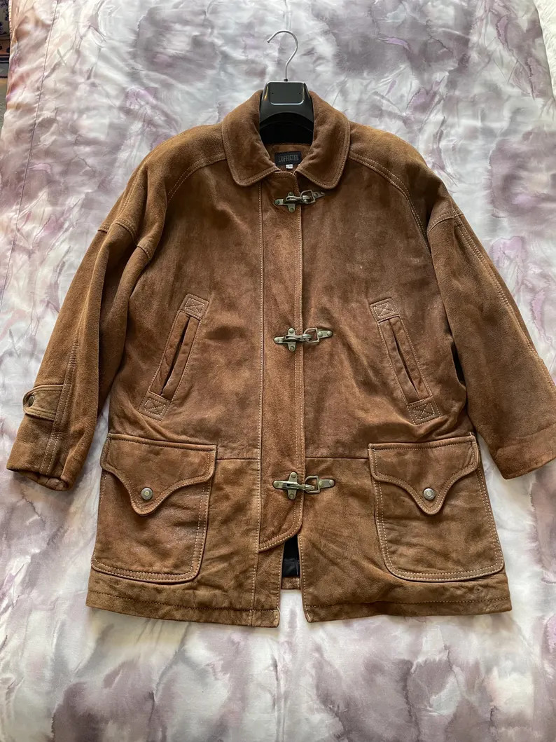 L’officiel (large) 90s Womens Mens Genuine Suede Leather Jacket Safari Military Western Parka W... | Etsy (Global)