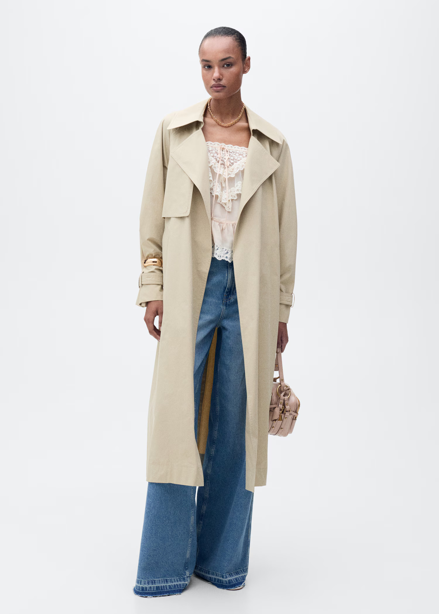 Cotton trench coat with belt - Women | MANGO United Kingdom | MANGO (UK)