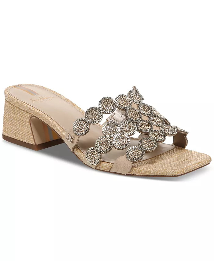 Winter Rhinstone Block-Heel Slide Sandals | Macys (US)