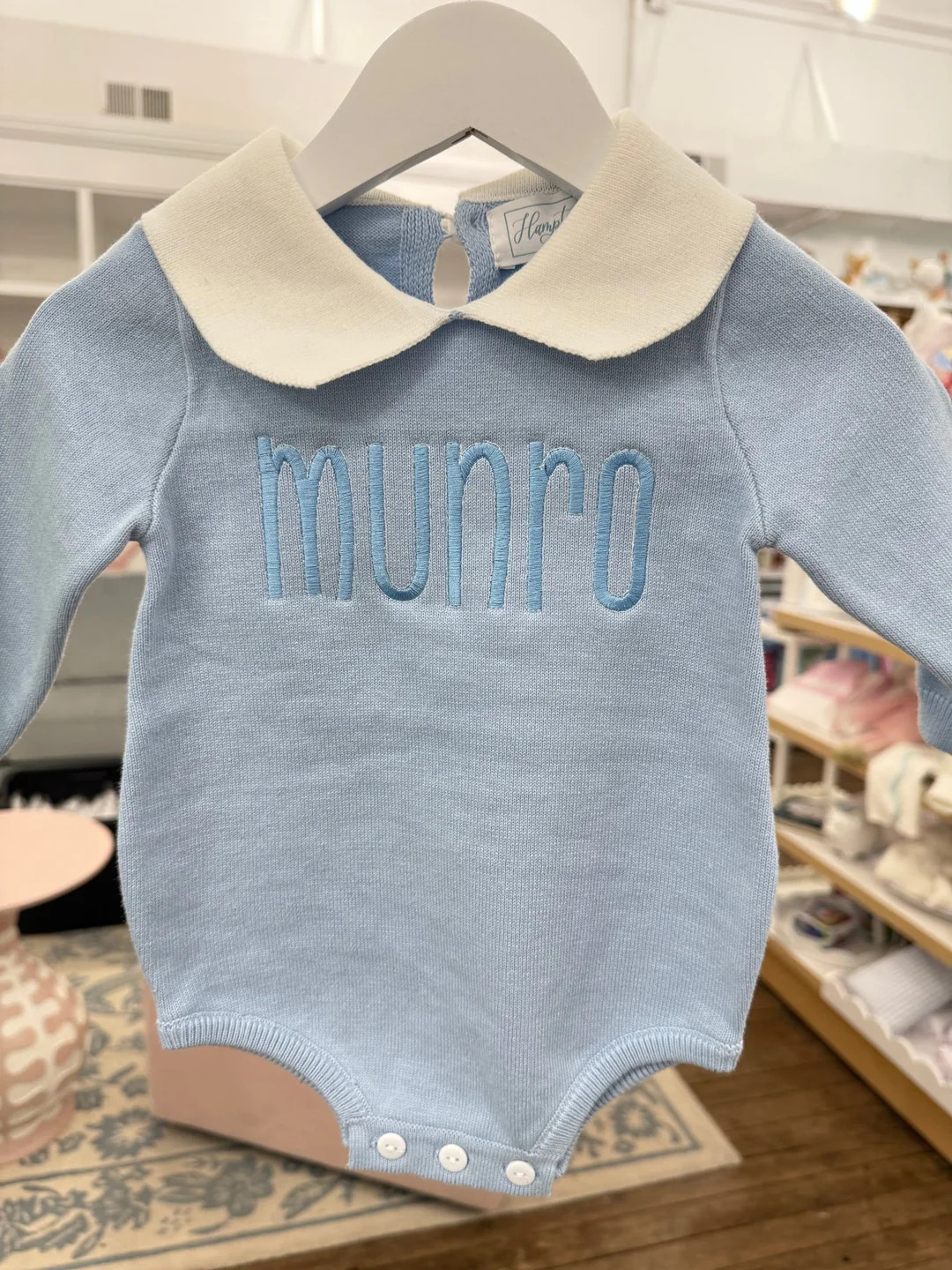 Hampton James Knit Collared Bubble - Light Blue | Hampton James Clothing