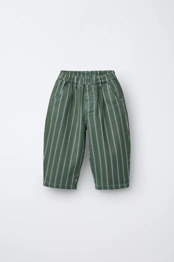 STRIPED BAGGY TROUSERS | Zara UK