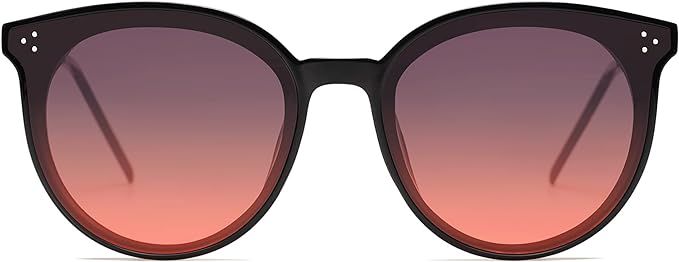 SOJOS Classic Retro Round Sunglasses for Women Men Vintage Trendy Large Frame Shades SJ2068 | Amazon (US)