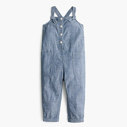 Girls' chambray jumpsuit | J.Crew US